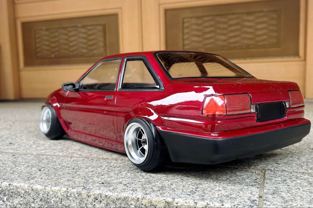 TT-01MRCコンバシャーシ+新品AE86トレノボディ