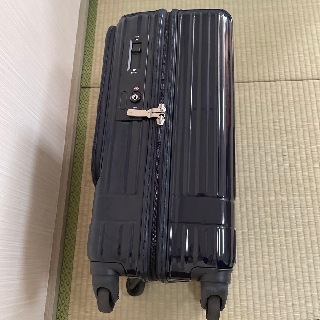 hands+ スーツケース フロントオープン ネイビー 機内持込可