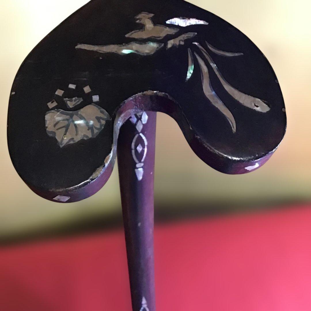 青貝貼太刀掛　刀架　時代物　　　　　　S4