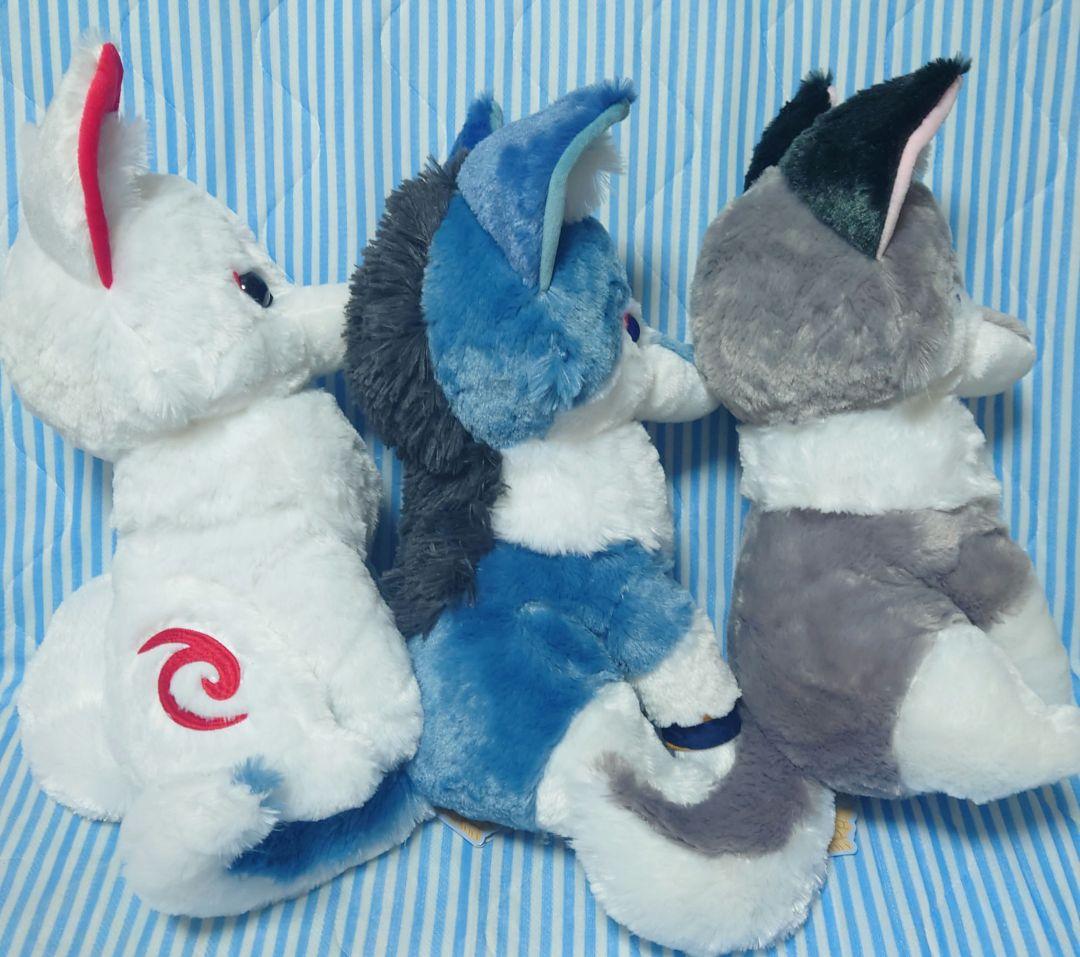 ウルトラBIGぬいぐるみ　テル　ラックル　ホロウ　アマテラスのオオカミ　3種