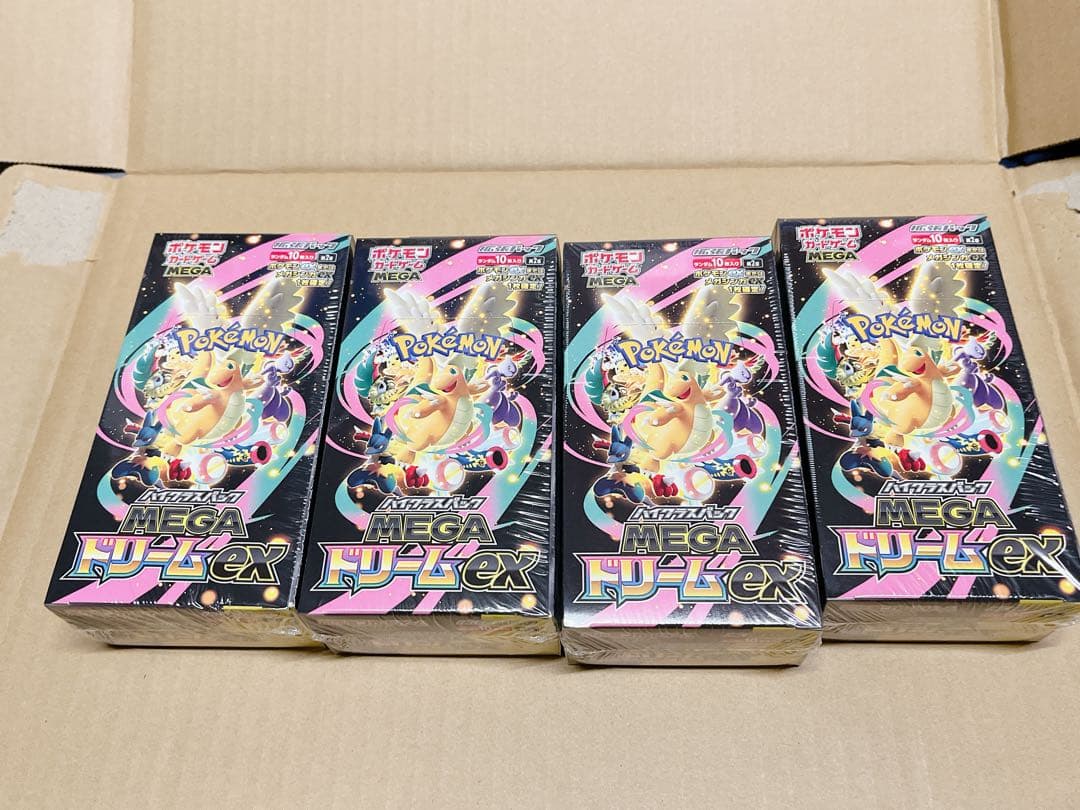 【シュリンク付き】ポケモンカードMEGA ドリーム ex 4BOX