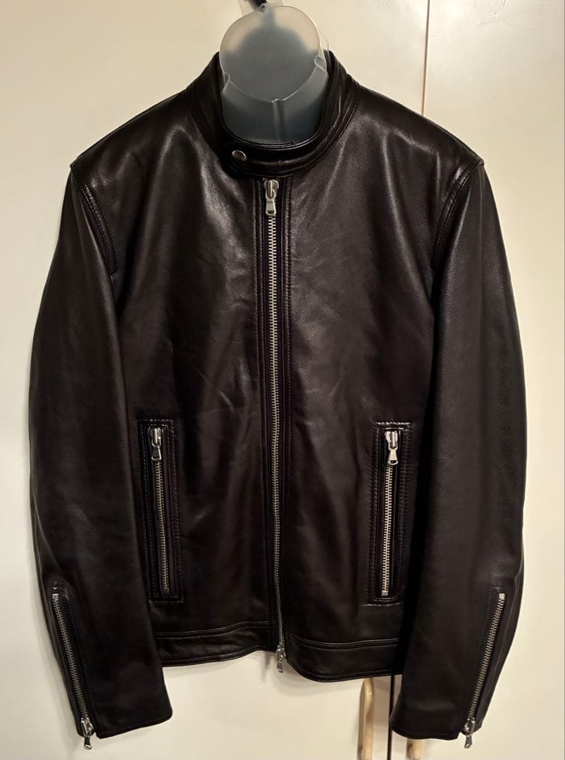 試着のみ MAISON SPECIALシープレザーシングルライダースジャケット1