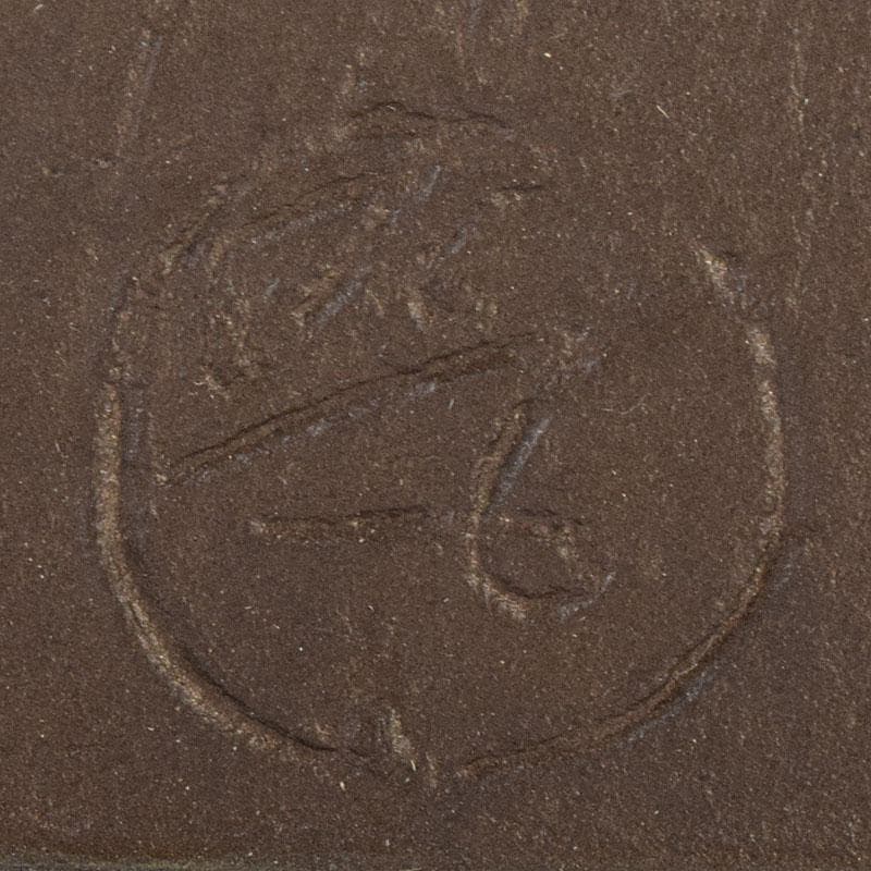 ブロンズ　富国徴兵保険相互会社記念品　衝立　約4㎏　在銘　共箱　V　R8160H