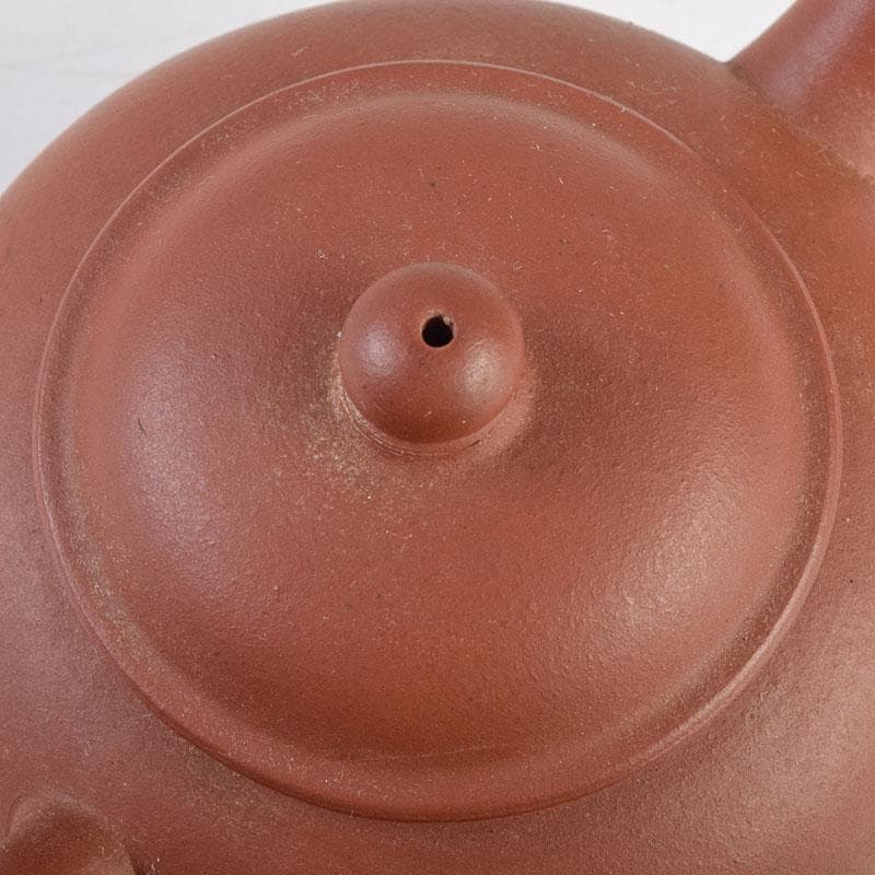 中国　中国宣興銘　紫砂　朱泥　急須　茶壷　V　R9268