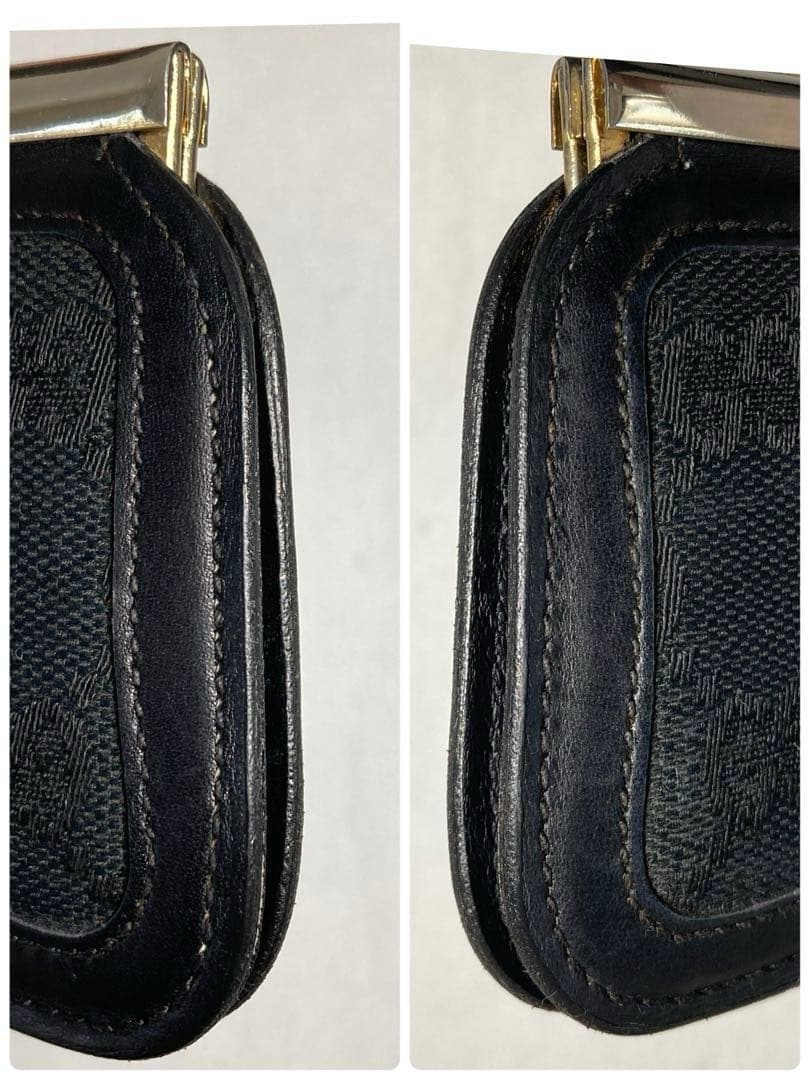 良品　GUCCI グッチ　オールドグッチ　シェリーライン　がま口　ケース