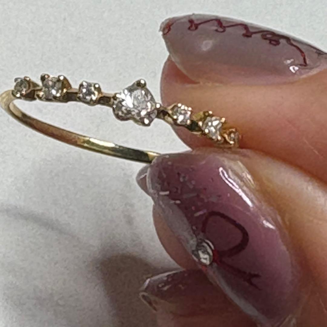 定価11万9900円 AHKAH ハートシェイプ ダイヤモンド リング 9.5号