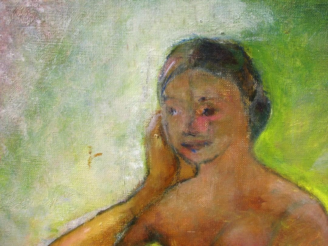 女流カラリスト,小泉恒子,裸婦,M15号油彩,暖色の不思議な存在感