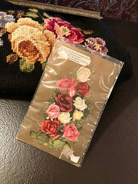 アンティーク　ゴブラン織りバッグ