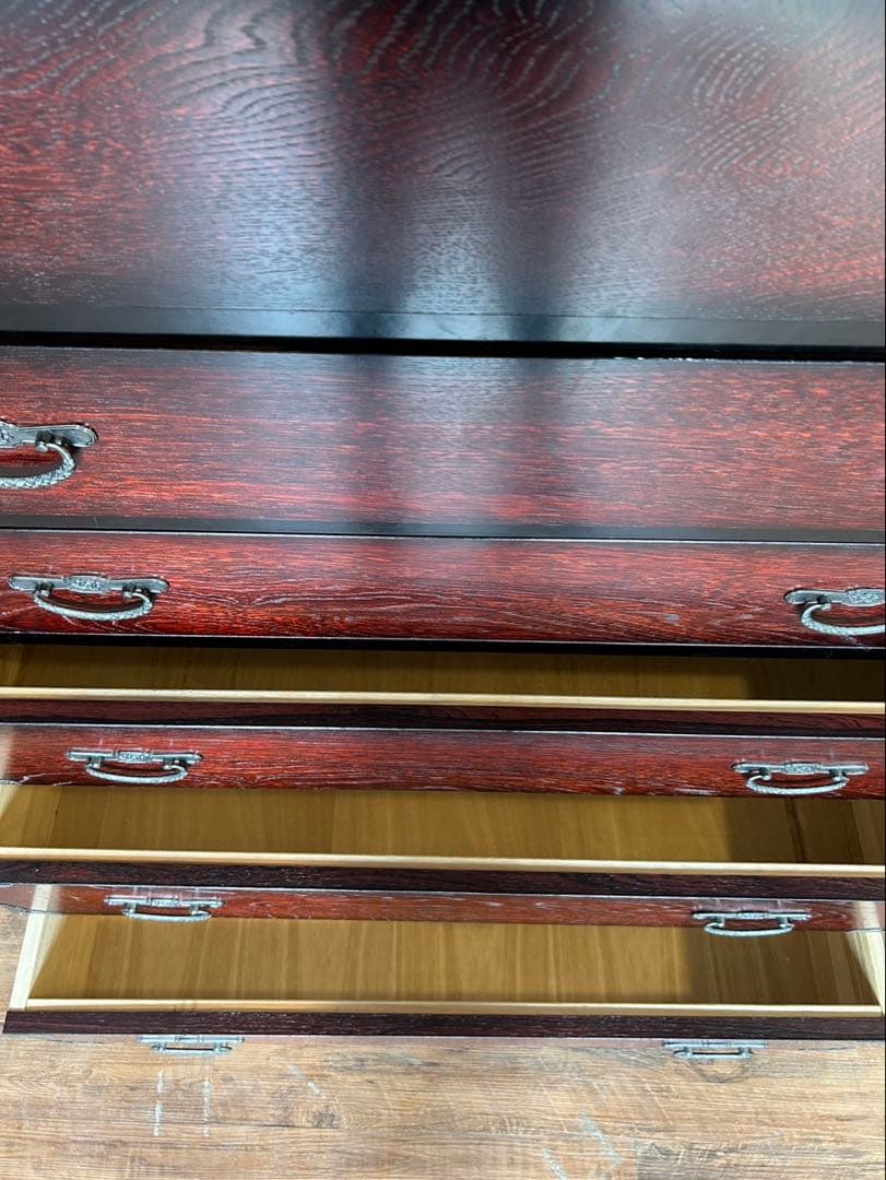 木製ダークブラウン　引き出し箪笥