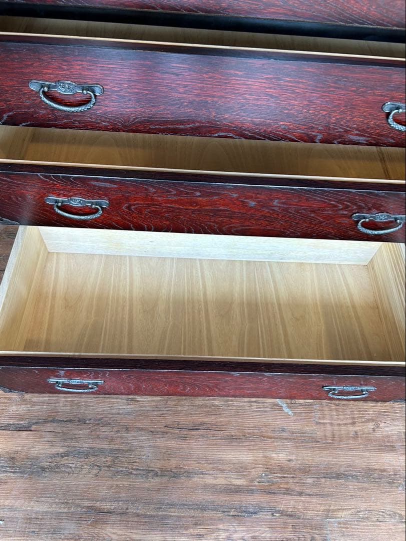 木製ダークブラウン　引き出し箪笥