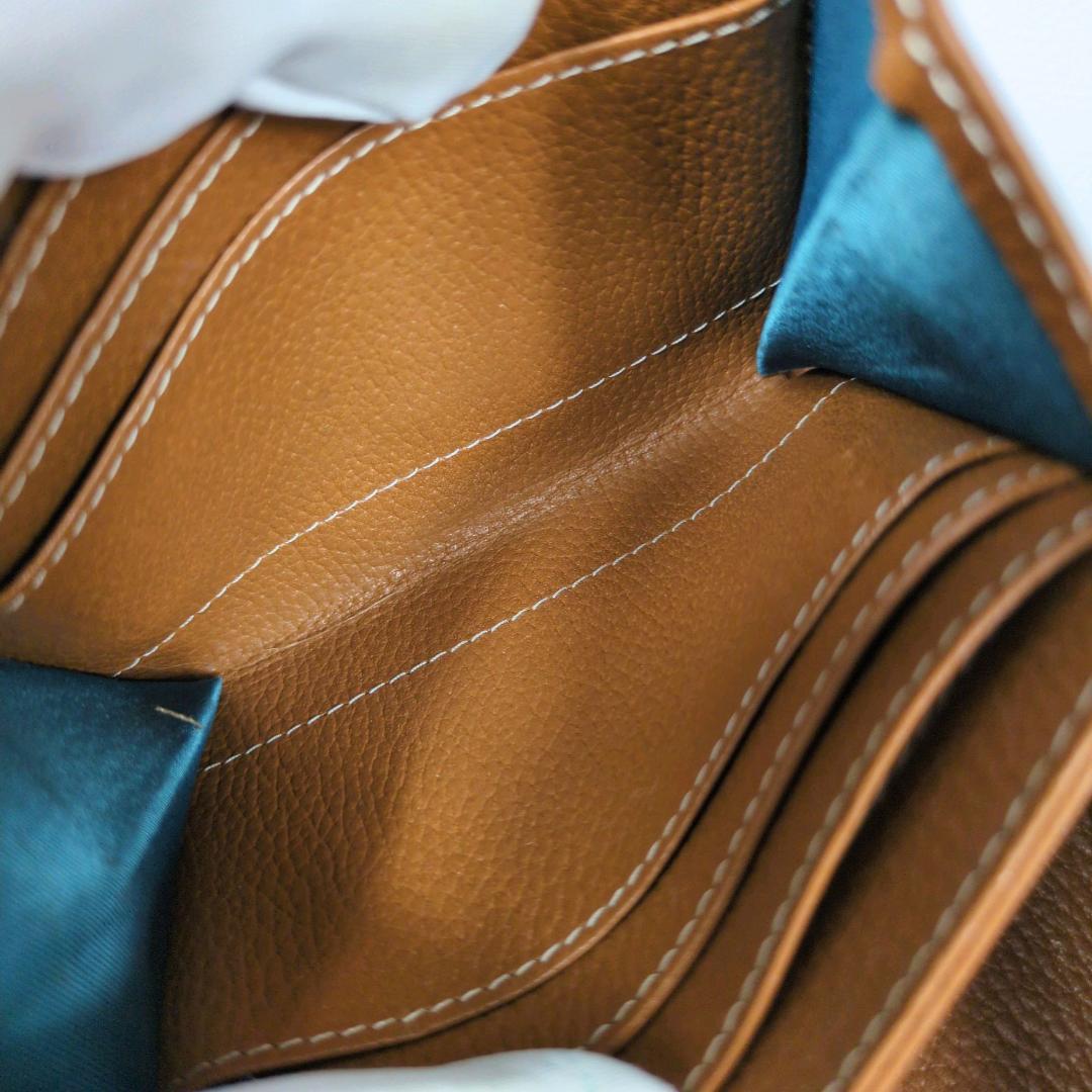 アタオ ロトロ ウォレット 二つ折り財布 キャメル コンパクトウォレット