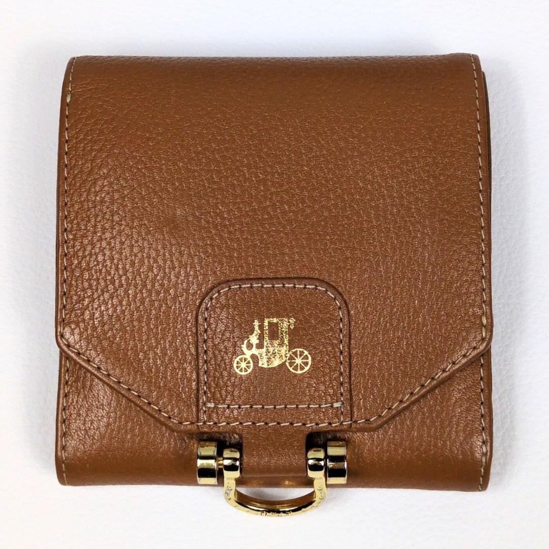 アタオ ロトロ ウォレット 二つ折り財布 キャメル コンパクトウォレット