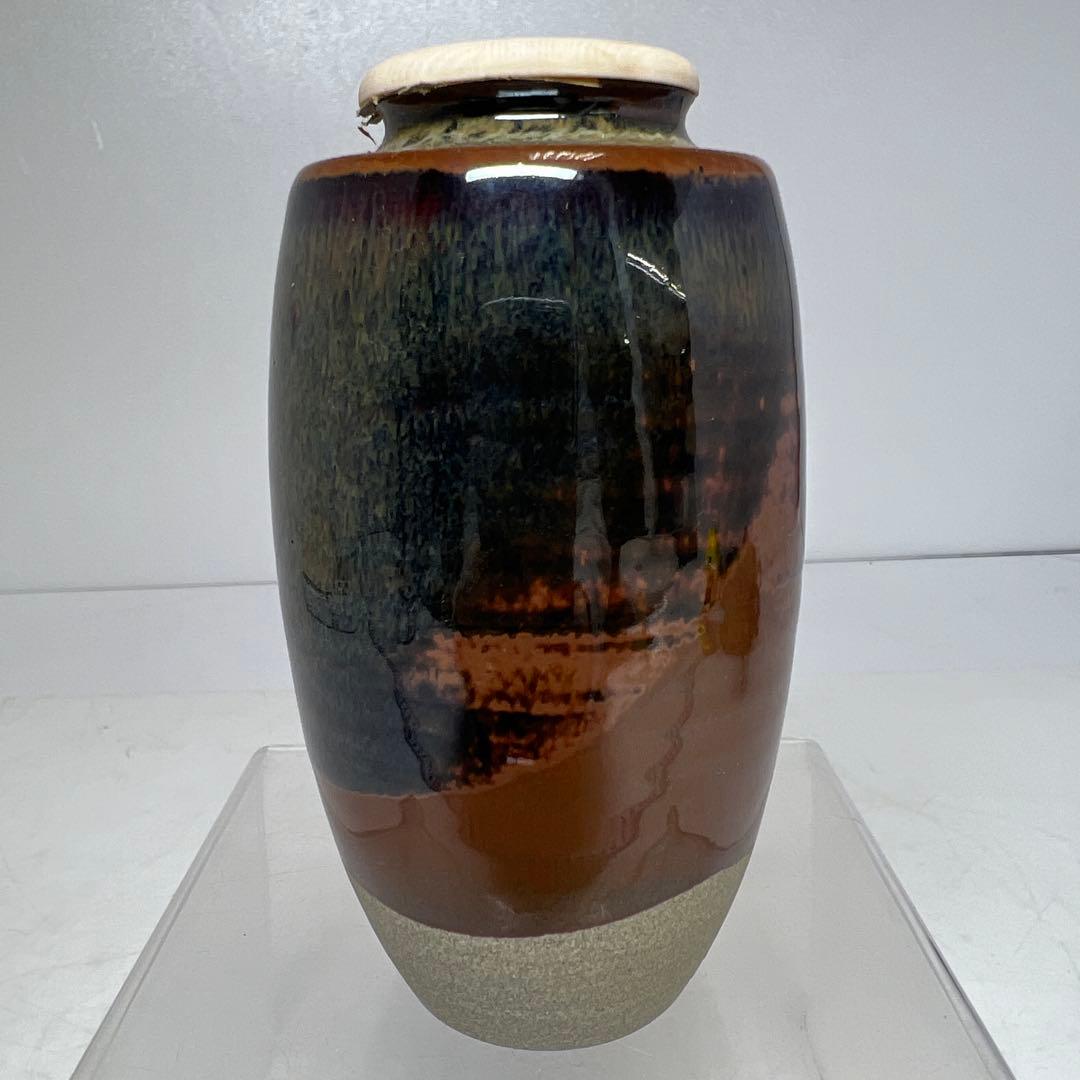 ☆茶3 十三代　高取八仙　茶入　共箱　高さ10.3cm 東K8-0125①