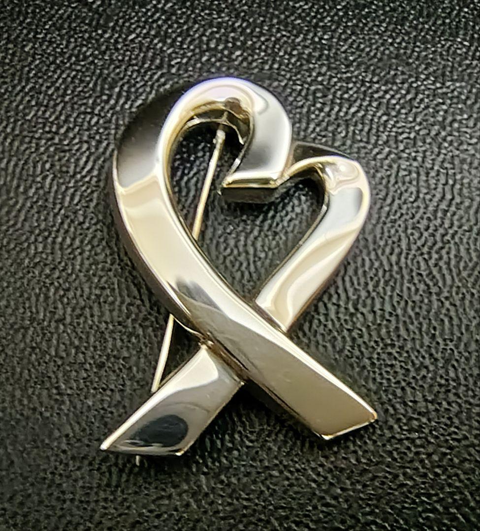 ティファニー　パロマ・ピカソ　ラビングハート　ブローチ　シルバー　925