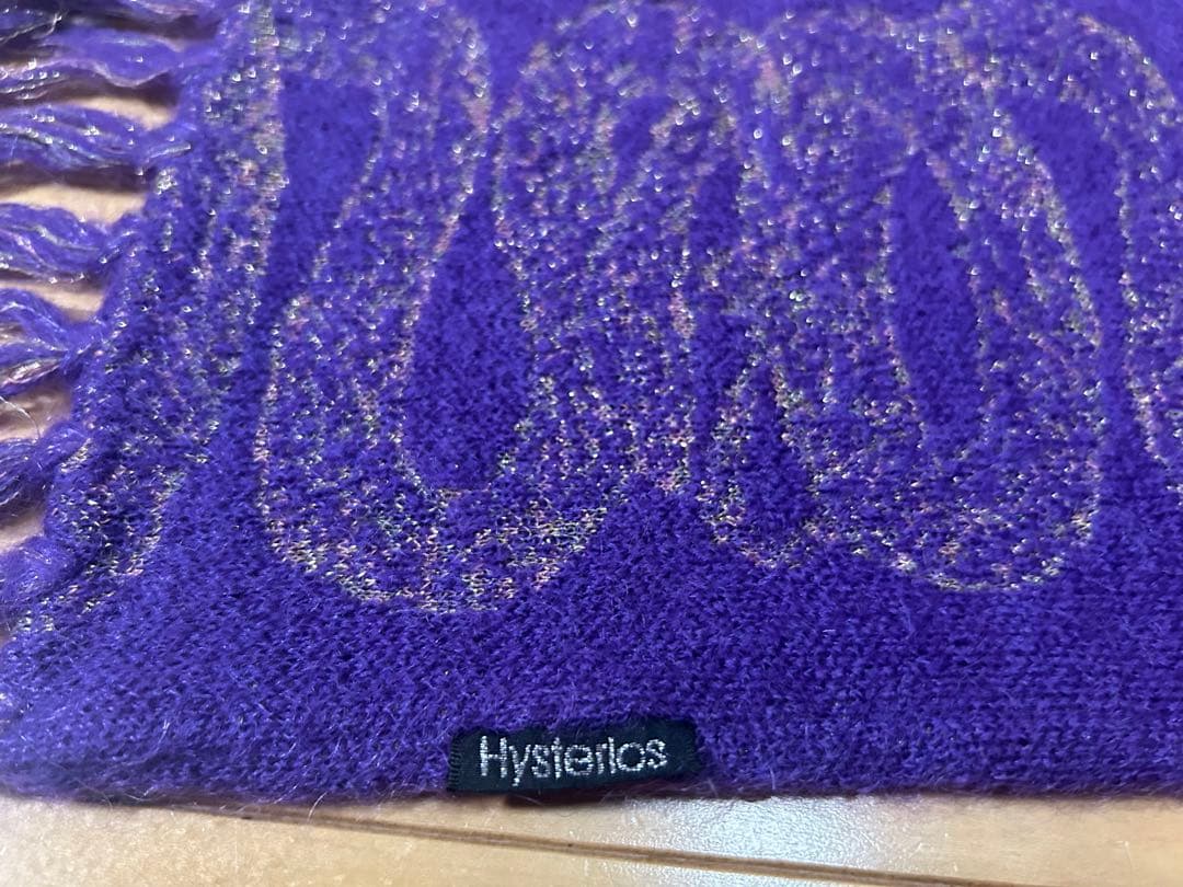 Hysterics スネーク ループ 蛇 紫 マフラー フリンジ付き