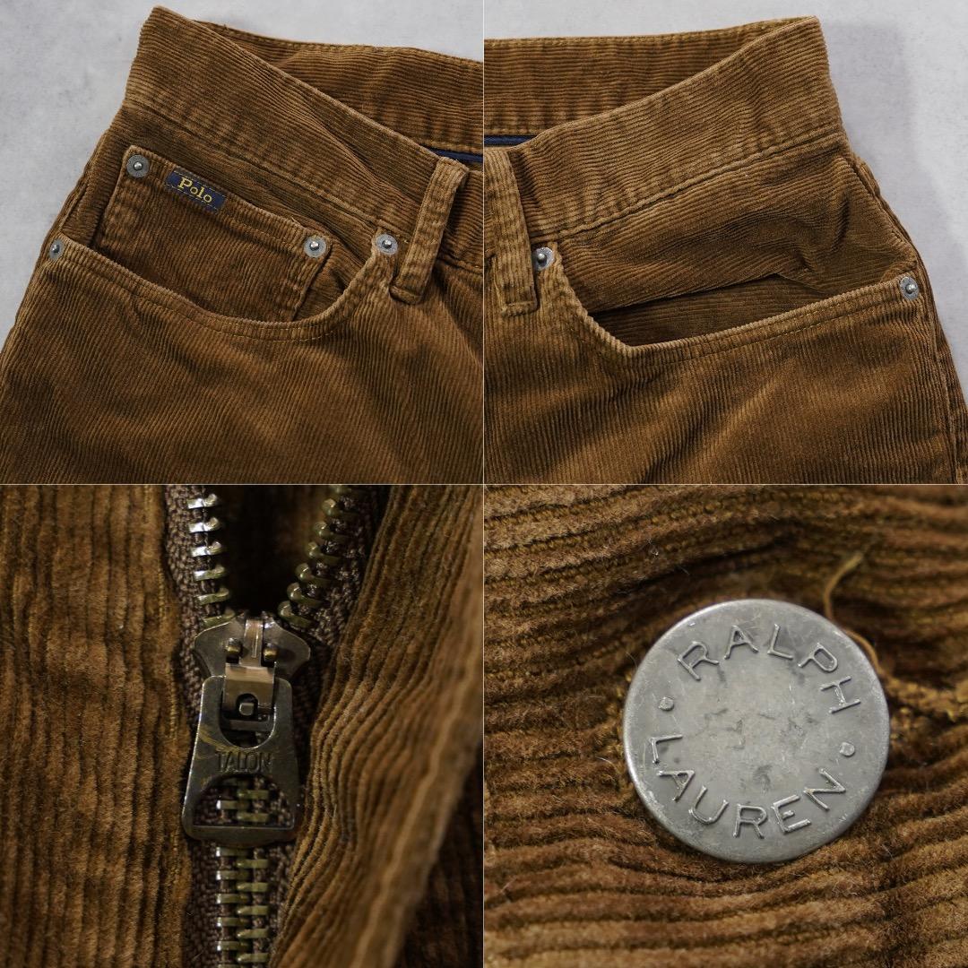 ポロラルフローレン W32 コーデュロイ ポロチノ ボトム 古着 茶 18222