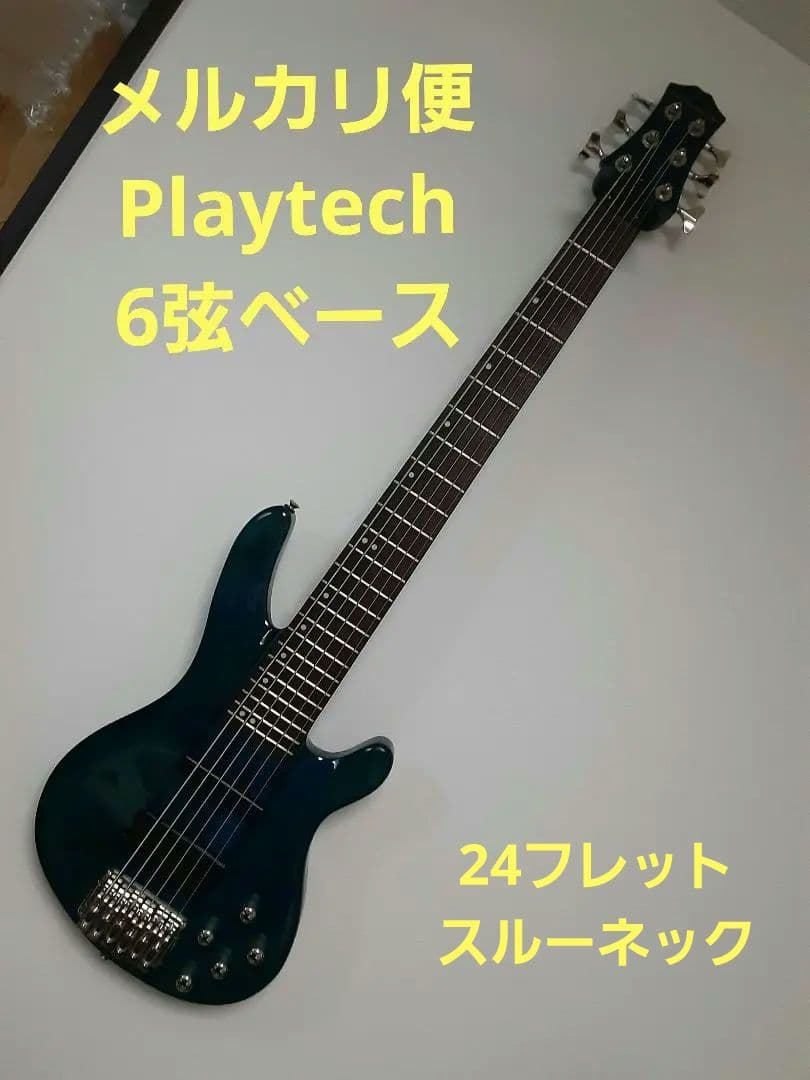 メルカリ便　playtech 6弦ベース　レギュラーチューニング済み