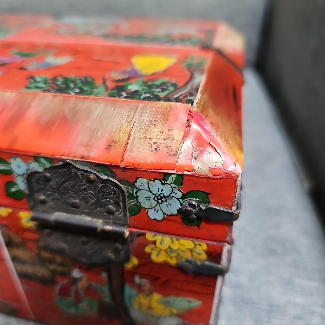 韓国 高麗華角 宝石箱 錠前付き 写し