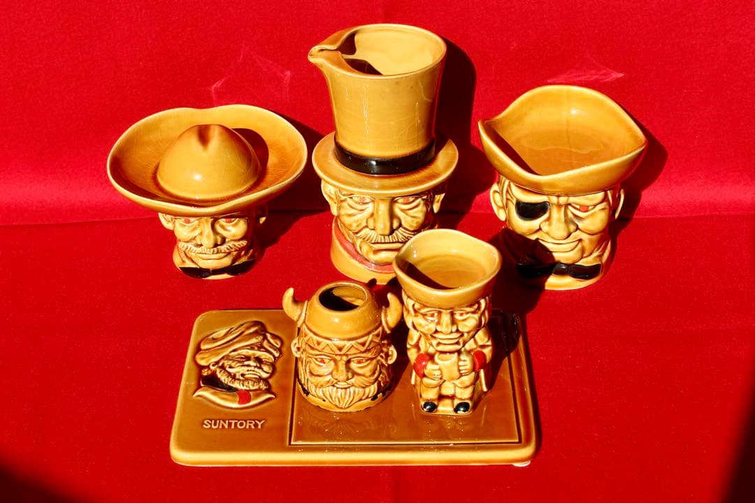 陶磁器【SUNTORY トリス人形セット　非売品　販促品　コレクション　置物】