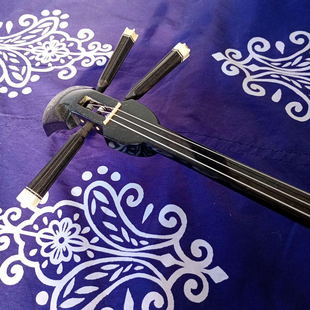 三線本体 伝統的デザイン　人工蛇皮　ハードケース付き