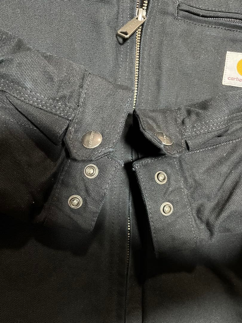 早い者勝ち ブラック デトロイトジャケット ダック地 M カーハート
