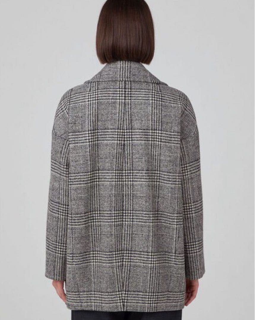 TOMORROWLANDcollection ウールカシミヤグレンチェックコート