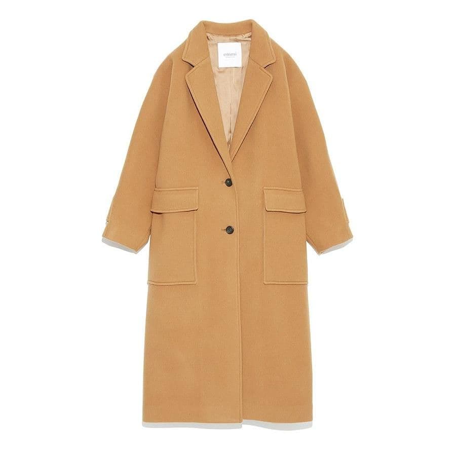 emmiリサイクルウールロングコート