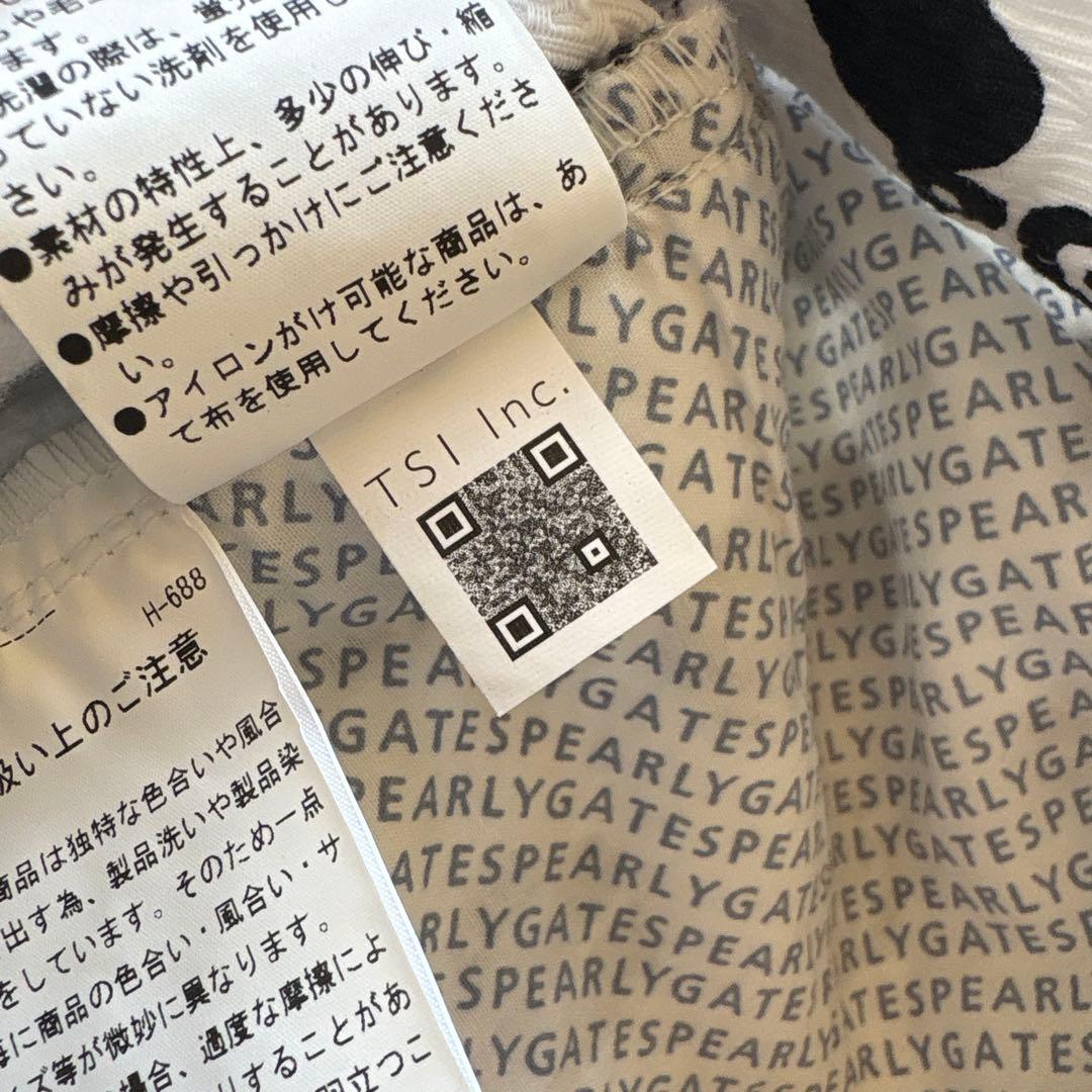 パーリーゲイツ☆タグ付き新品 アートピケ ドット×ロゴ柄 パンツ