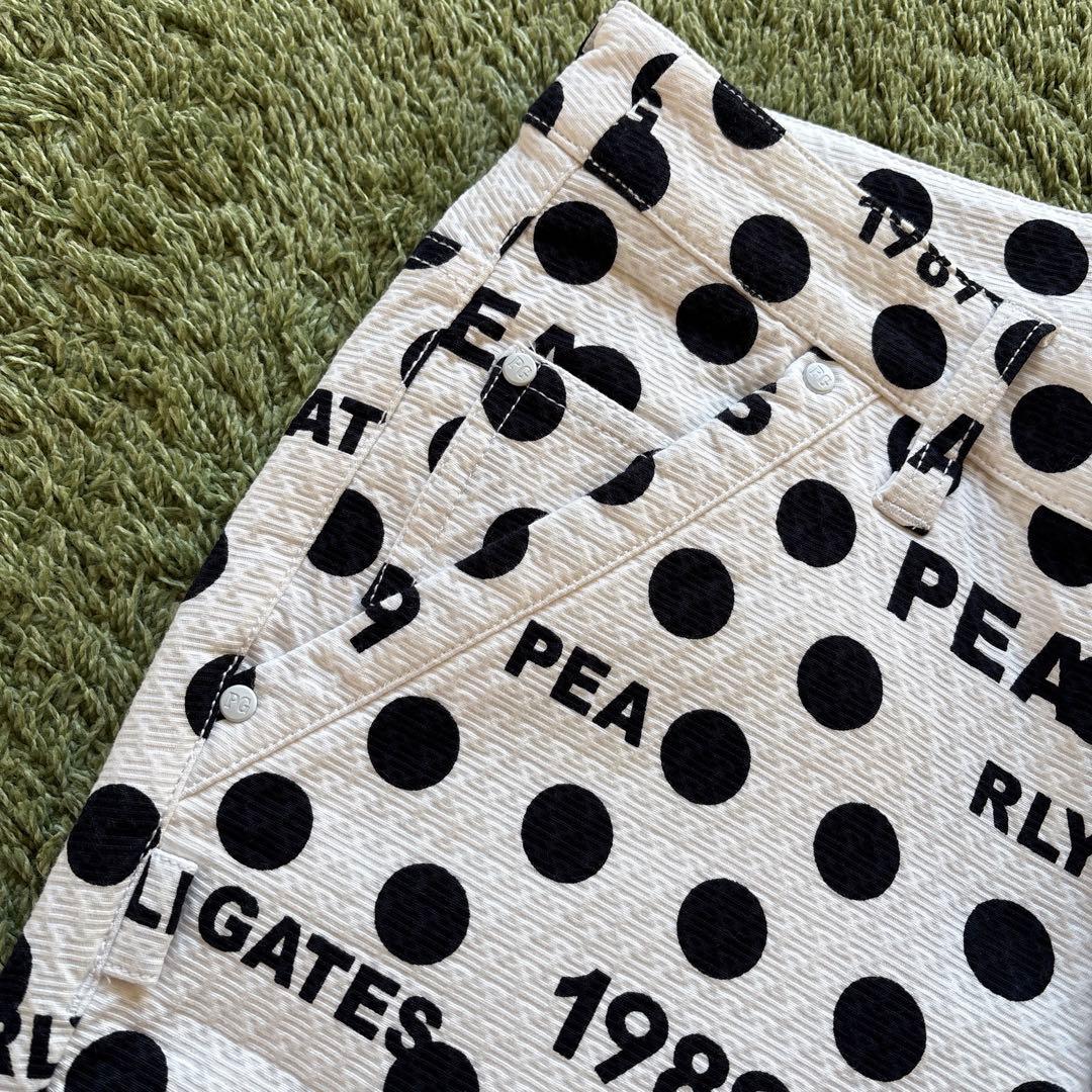 パーリーゲイツ☆タグ付き新品 アートピケ ドット×ロゴ柄 パンツ