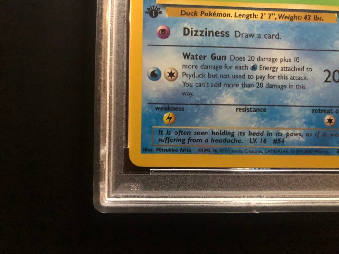 【PSA9】旧裏　コダック　Psyduck 1ST　英語版　ポケモンカードゲーム