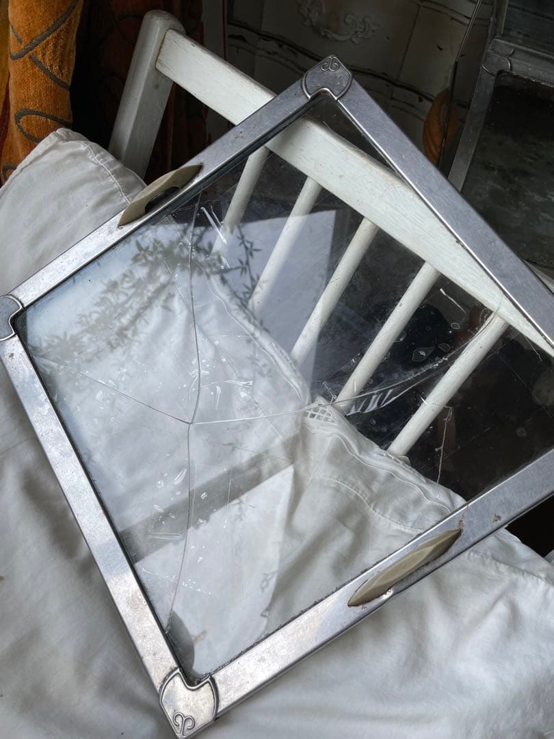 フランス　アンティーク　ディスプレイ　ショー　ケース　ガラス　ブリキ　お菓子レア