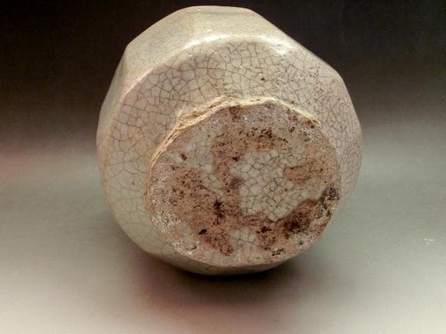 花瓶■李朝白磁貫入面取瓶 金継ぎ直し 花器 古玩 唐物 中国 時代物 骨董品■