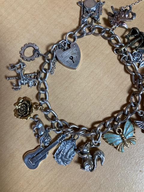 チャームブレスレット　シルバー925 ヴィンテージ