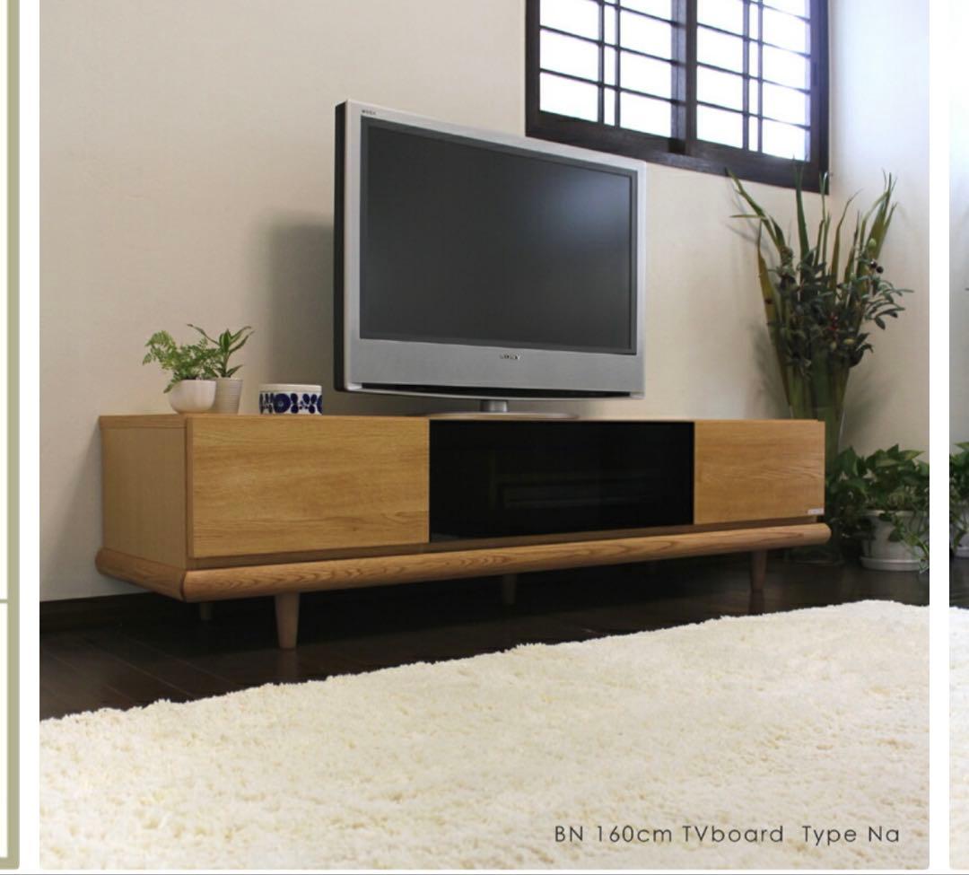 楽天grove購入　北欧テレビボード　オーク材　日本製　完成品