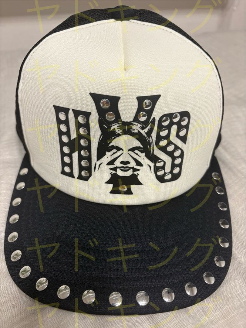 ヒステリックグラマー SEE NO EVIL スタッズメッシュキャップ　ブラック