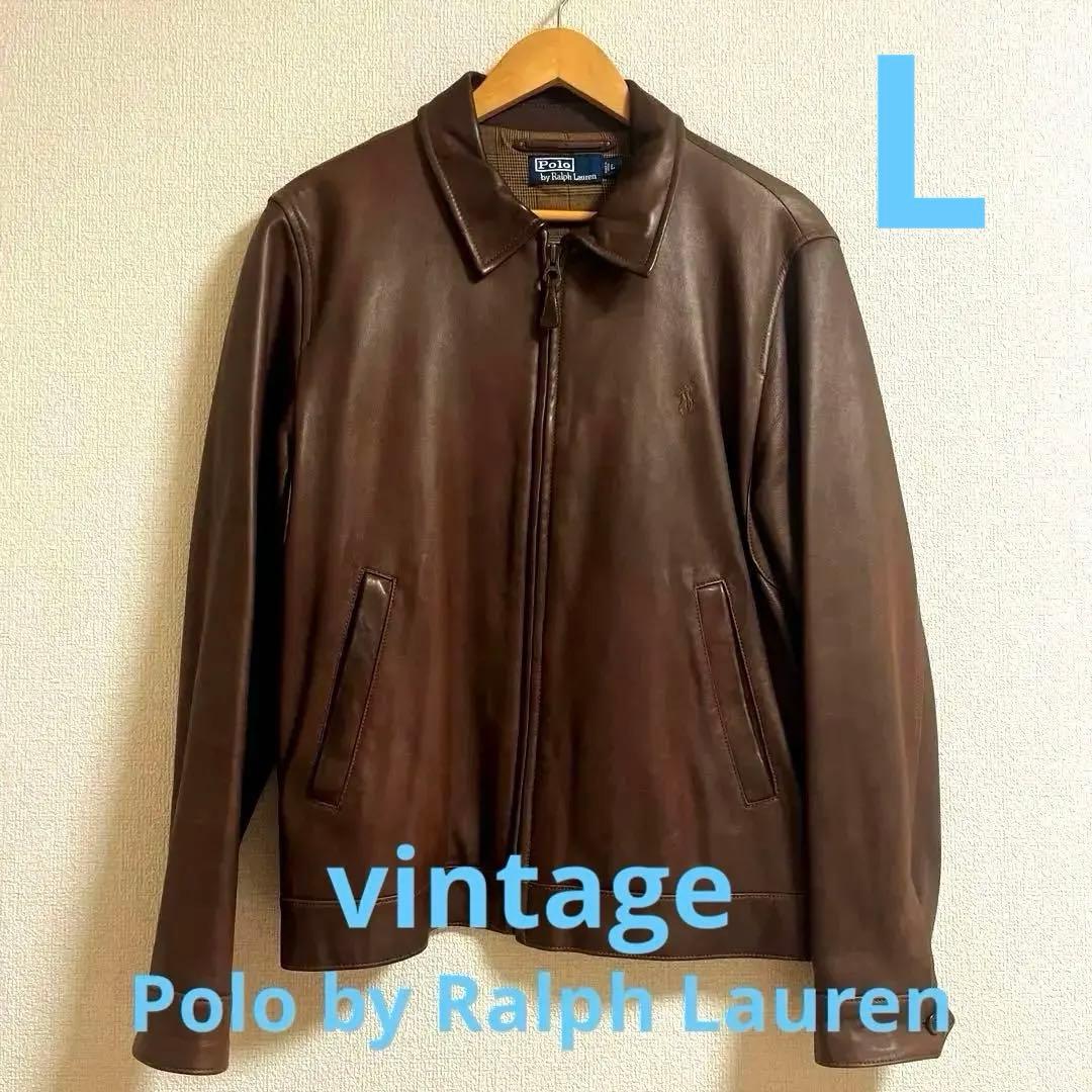 た*け様 名作【Ralph Lauren】LAMBSKIN LEATHER JA