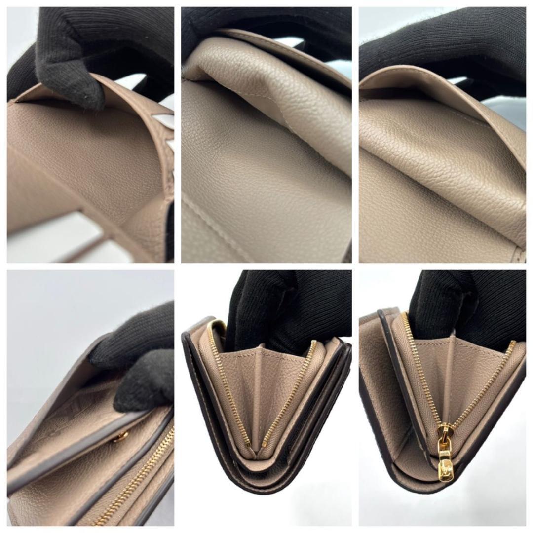 新品同様 現行 ルイヴィトン アンプラント クレア 二つ折り財布 トゥルトレール