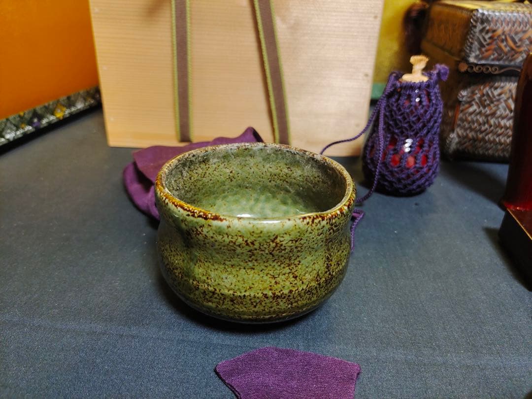 島田竹宝斎　竹工芸作家　竹編御所籠一式揃　茶箱　高級茶籠　茶道具　点前道具　共箱