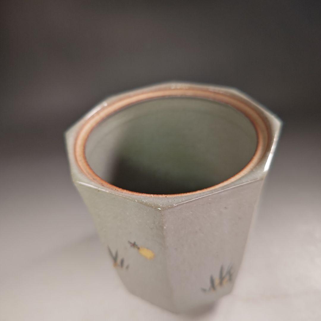 ウ267 水指『沖野和香』『乾山　八角　蛍　水指　共箱』茶道具