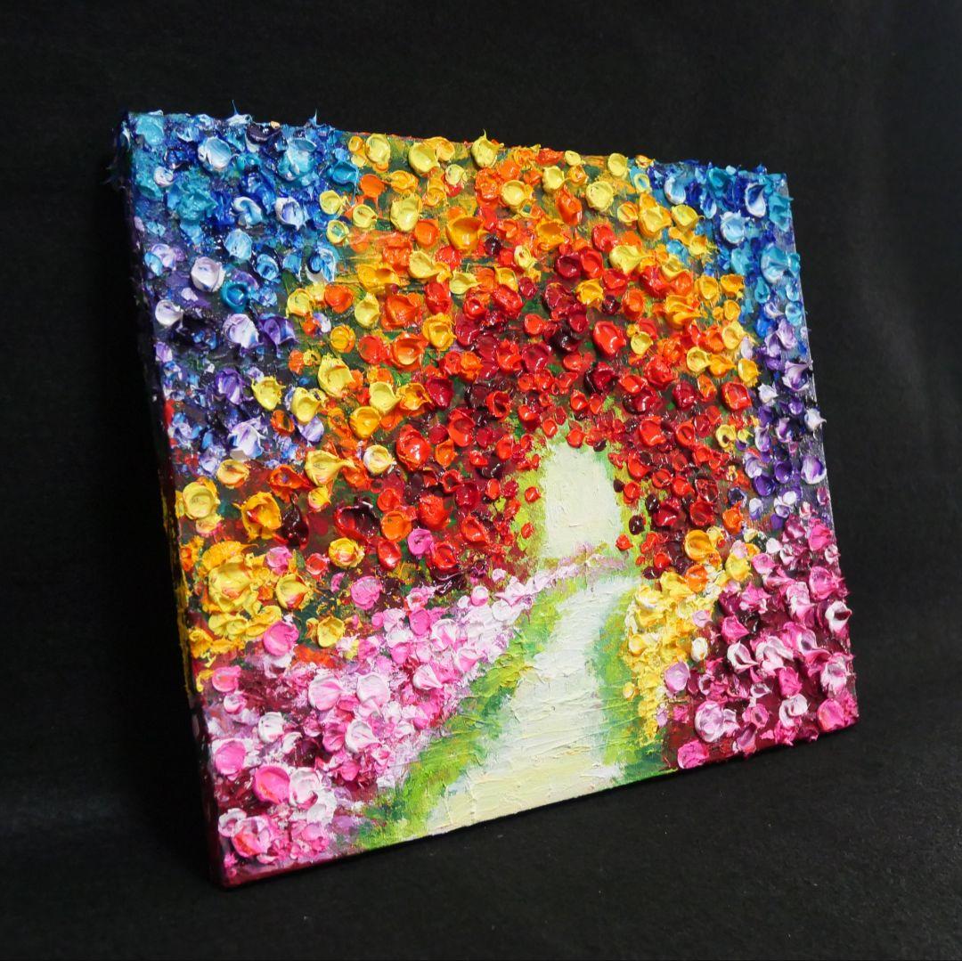 油絵 油彩 油彩画 絵画 【Flower path】