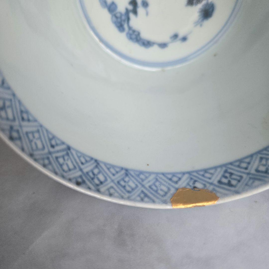 大ぶり　古伊万里　染付　蛸唐草　猪口　蕎麦猪口　骨董　アンティーク　江戸時代