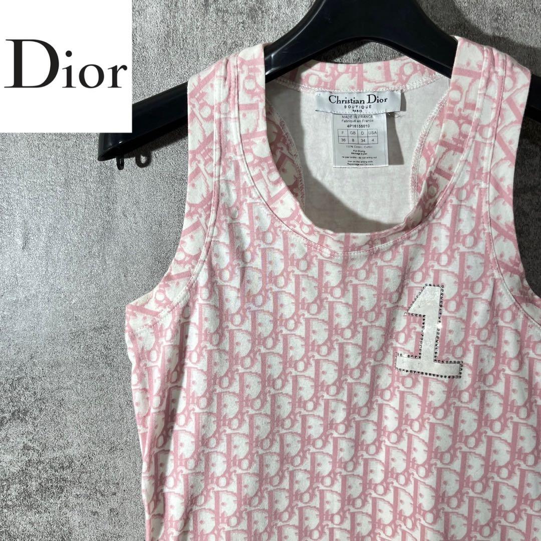 [大人気]　ディオール　Dior　タンクトップ　トロッター　コットン　ガリアーノ