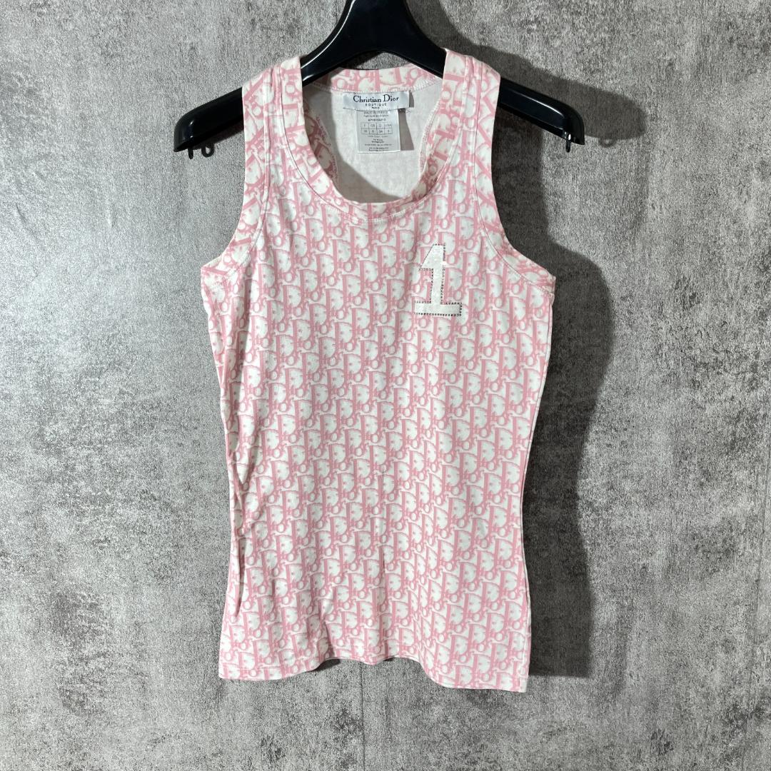 [大人気]　ディオール　Dior　タンクトップ　トロッター　コットン　ガリアーノ