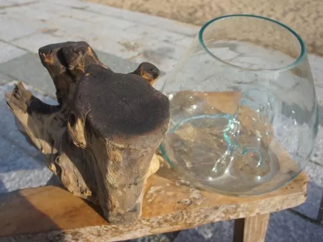 流木ガラス オブジェ超特大LH 花瓶 金魚鉢 ガーデニング テラリウム アート