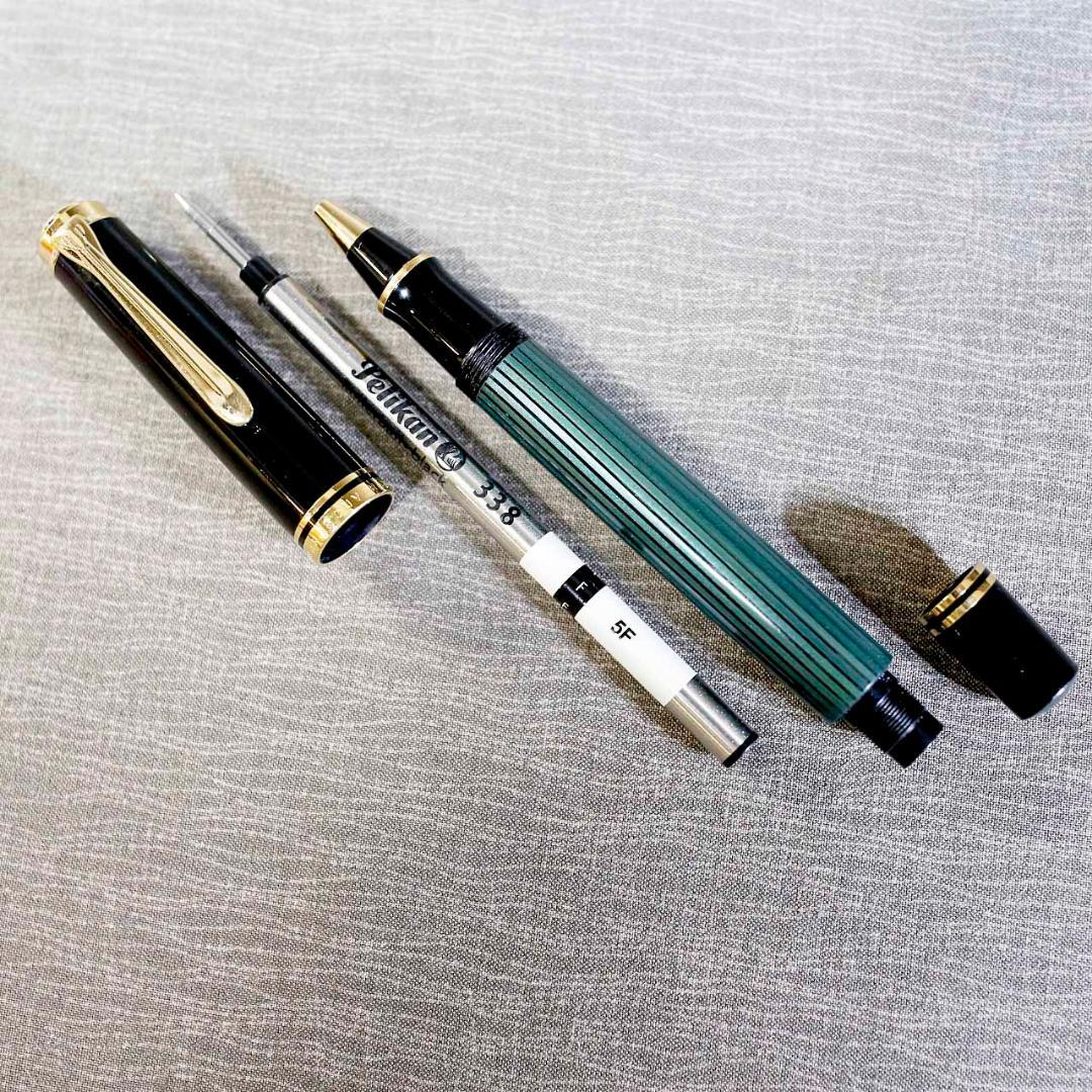 【送料込み】ペリカン ボールペン スーベレーン Ｒ６００ 緑縞