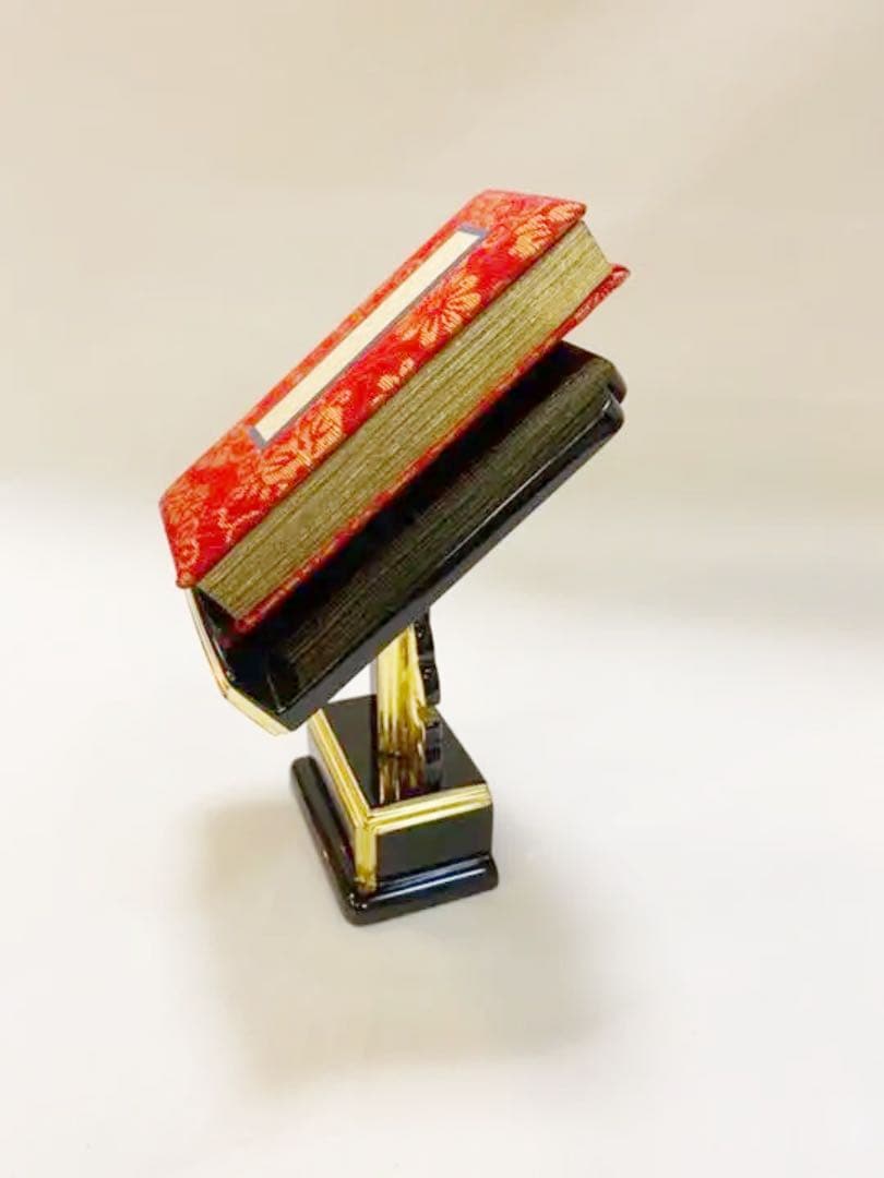 鳥ノ子　過去帳　木製　本金過去帳台　　仏具セット