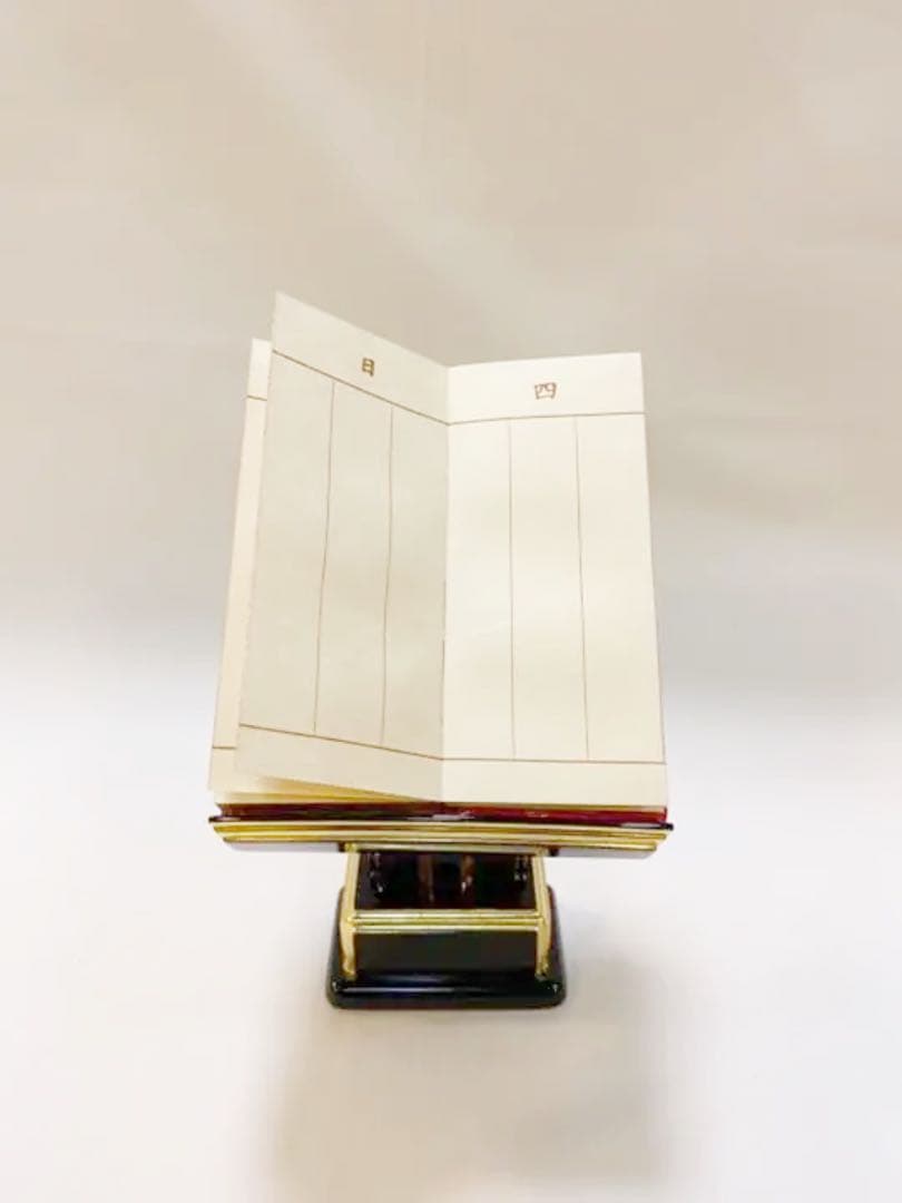 鳥ノ子　過去帳　木製　本金過去帳台　　仏具セット