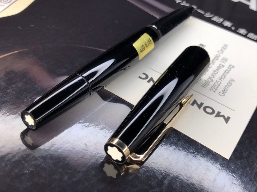 未使用に近い美品！実用品逸品！No420GP★ボトルインク付★モンブラン万年筆