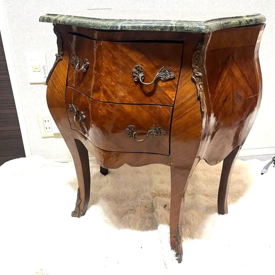 アンティーク　ルイ15世様式　コモード　チェスト　大理石天板 猫脚　真鍮
