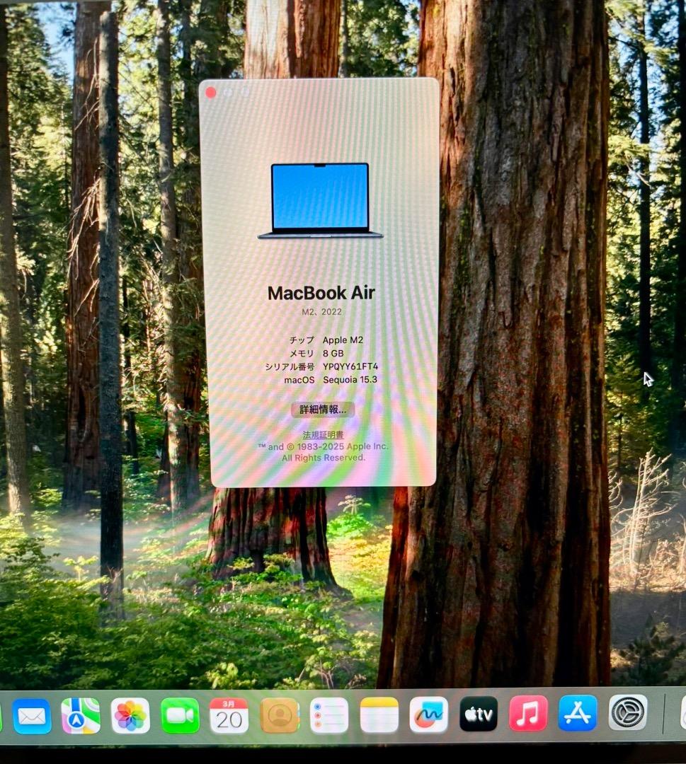 MacBook Air 13インチ MLY33J/A ※US配列キーボード